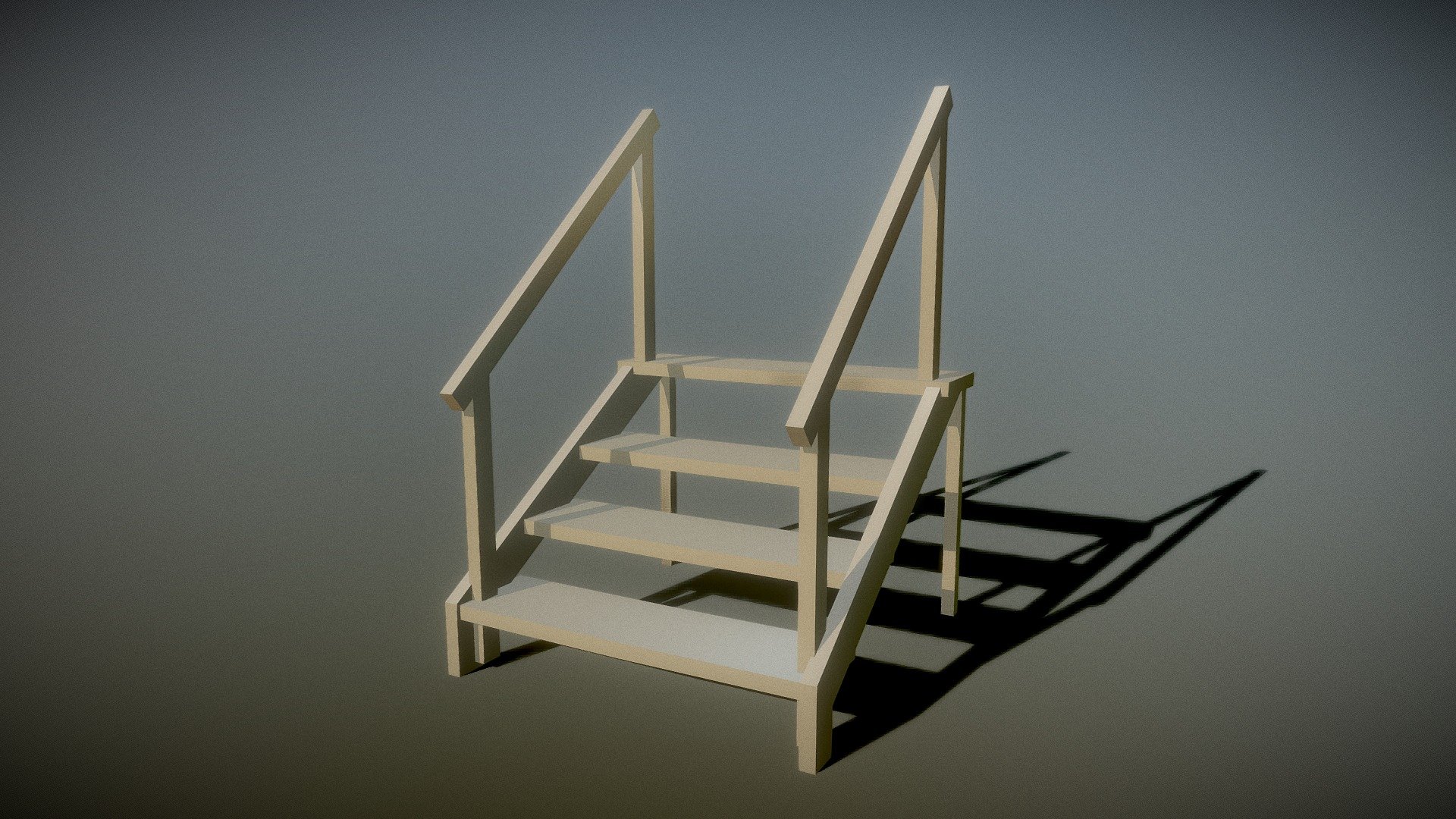 Small Lowpoly Metal Staircase