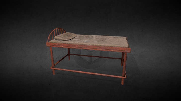 Bed from creepy hospital 3D Model