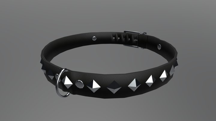 Studded Punk Collar 3D Model