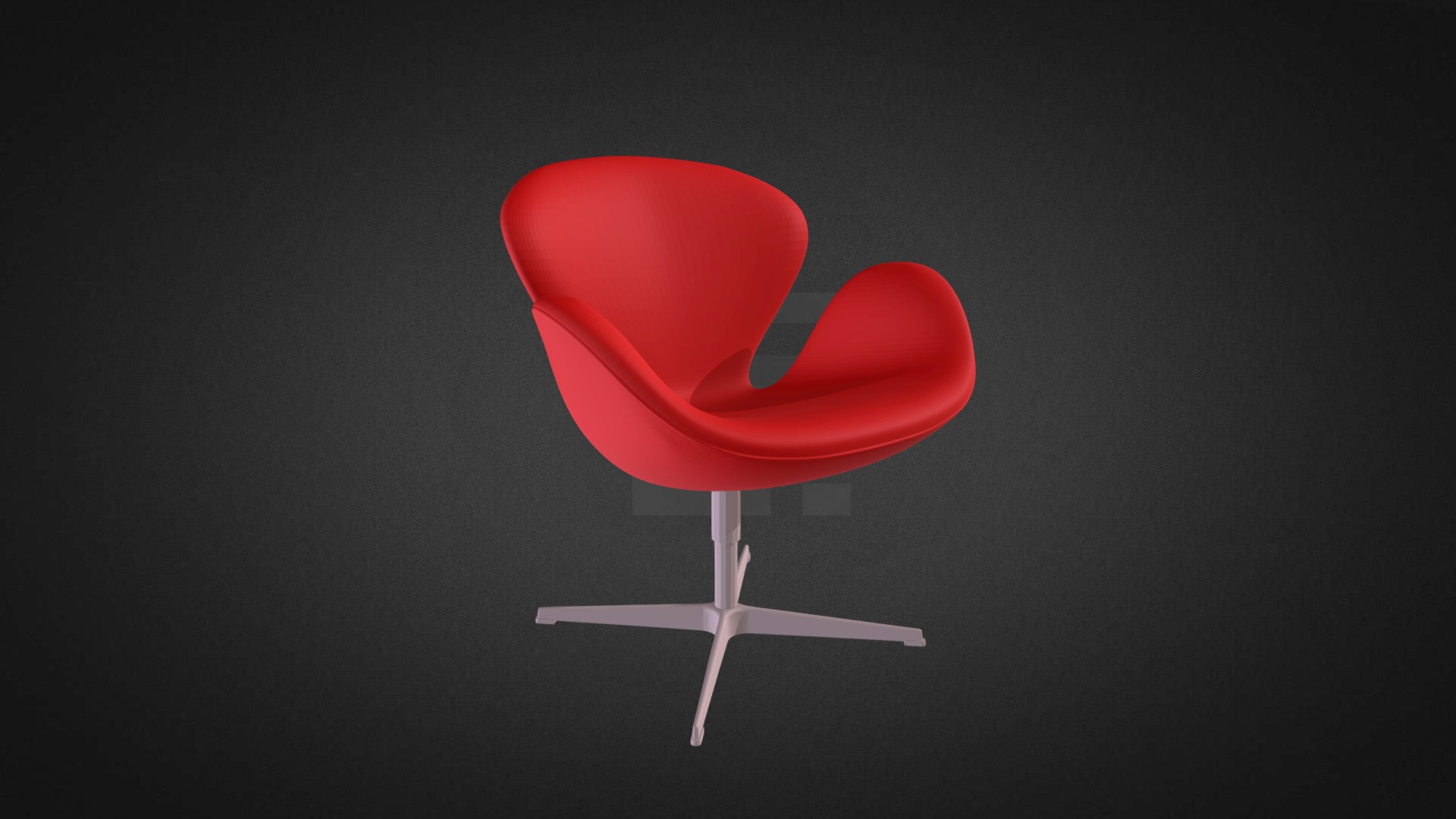 3D model Swan Chair Hire - This is a 3D model of the Swan Chair Hire. The 3D model is about a red hat with a white bow.