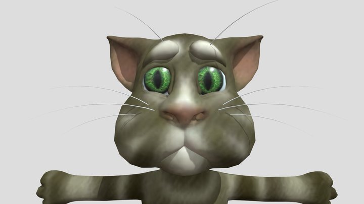 CAT CARTOON (real rig) 3D Model