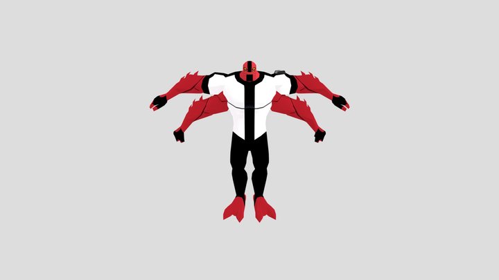 four arms 3D Model