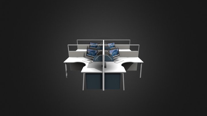 Workstations4x 3D Model