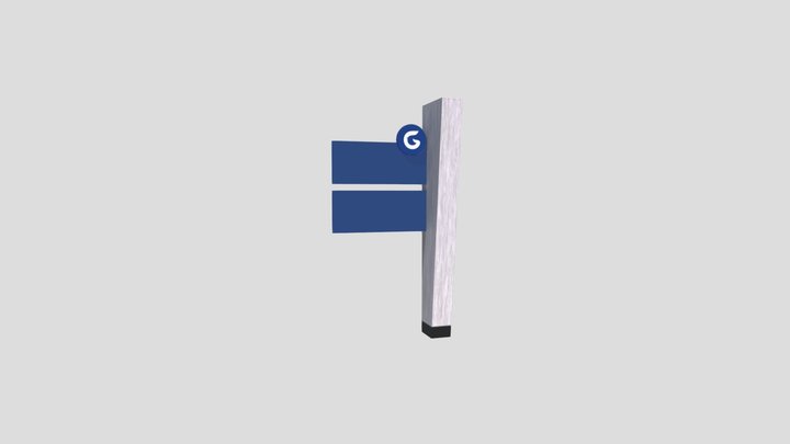 Totem Sinalização 3D Model