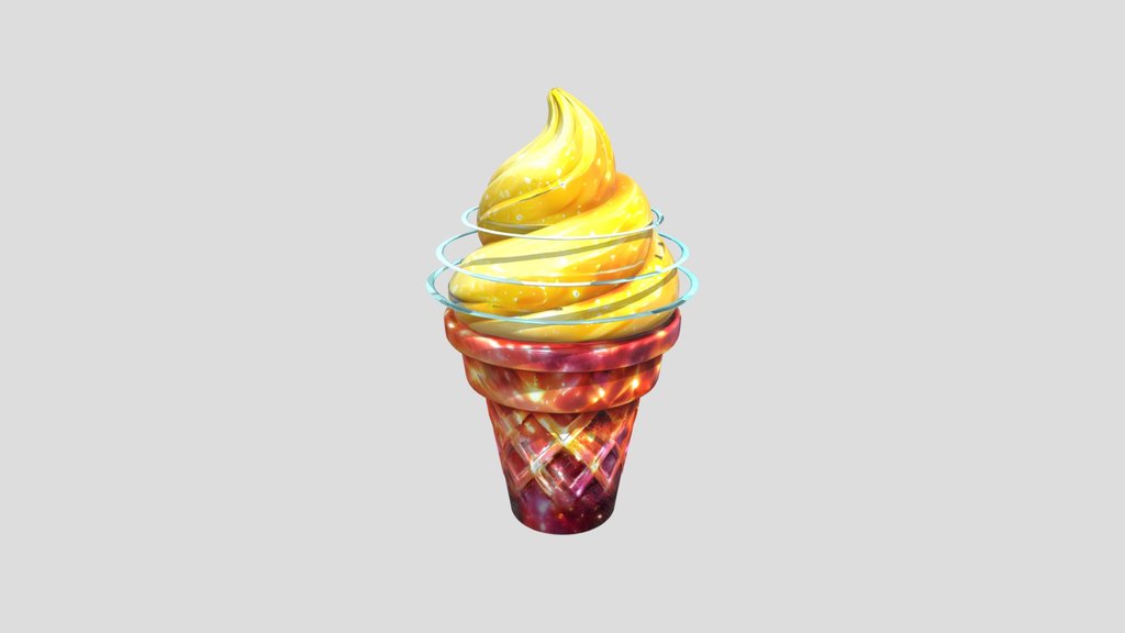 A magical glitter soft serve ice cream