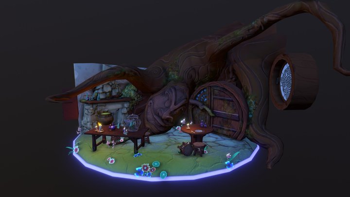 Décor du jeu "Attegia The Druid's Hut"  HD 3D Model