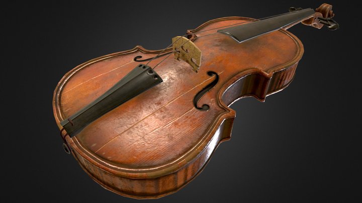 Old Violin 3D Model