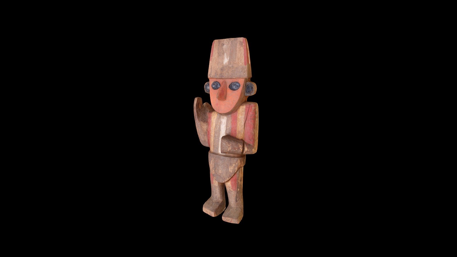 Escultura antropomorfa de madera — Sketchfab embed 3D viewer