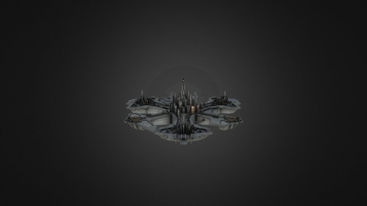 Atlantis City Ship 3D Model