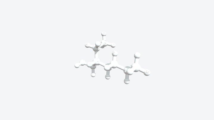 2-Ethylhexanol 3D Molecular Model — CAS 104-76-7
