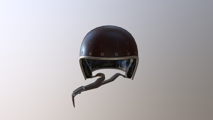 motorcycle helmet classic 3D Model