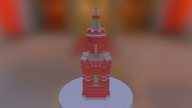 Red Square Tower 3D Model