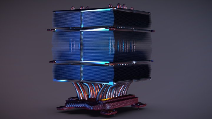 Custom cooling radiator (2) – Kostenloses 3D-Modell STL