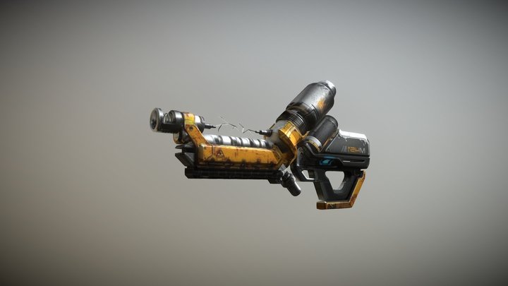 sci fi gun  - v2 New textiure 3D Model
