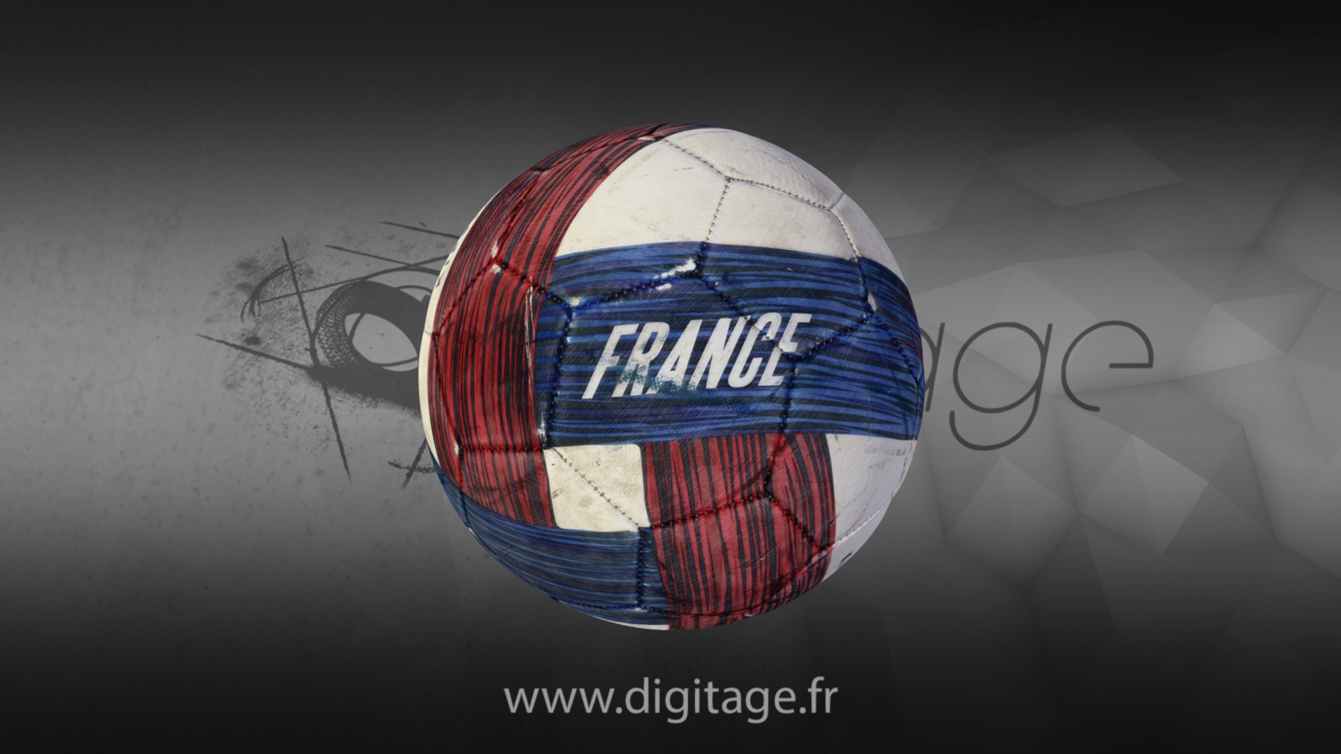 3D model Football - This is a 3D model of the Football. The 3D model is about a blue and red ball.