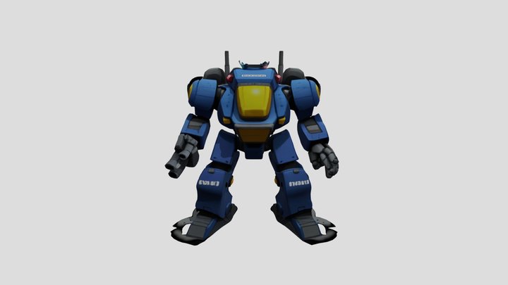 Futuristic Robot 3D Model