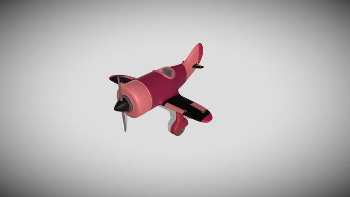 cartoon airplane 3D Model