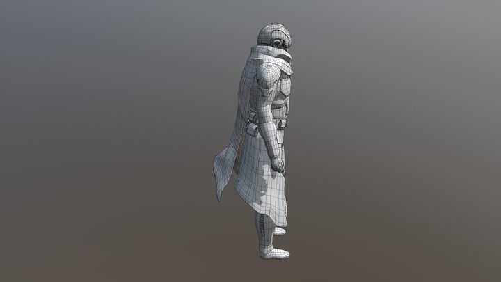 Low Poly Jedi Hunter 3D Model