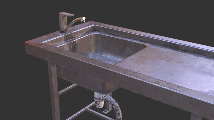 Morgue autopsy table 3D Model