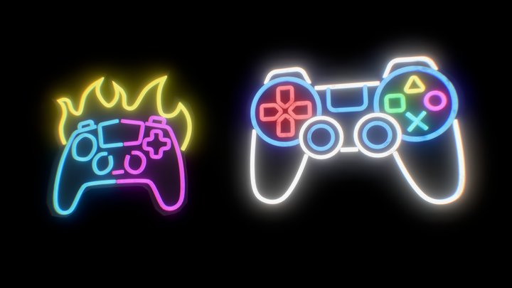 Neon joysticks – Free 3D Model STL