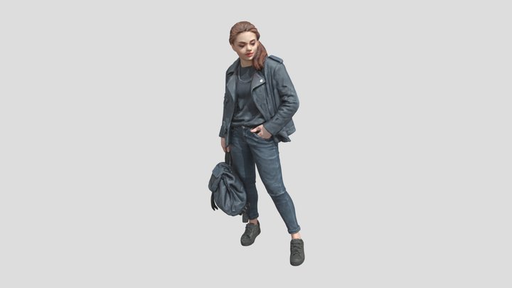 woman stands and waits – Modello 3D gratuito STL