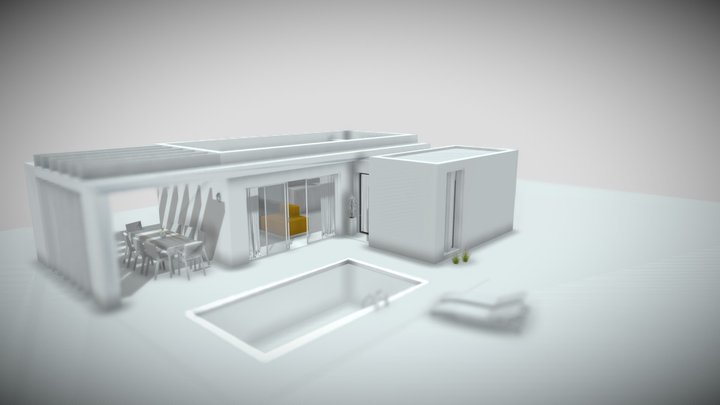 House with swimming pool – Modelo 3D gratuito STL