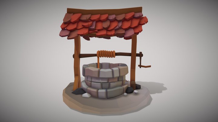 Old Low Poly Well 3D Model