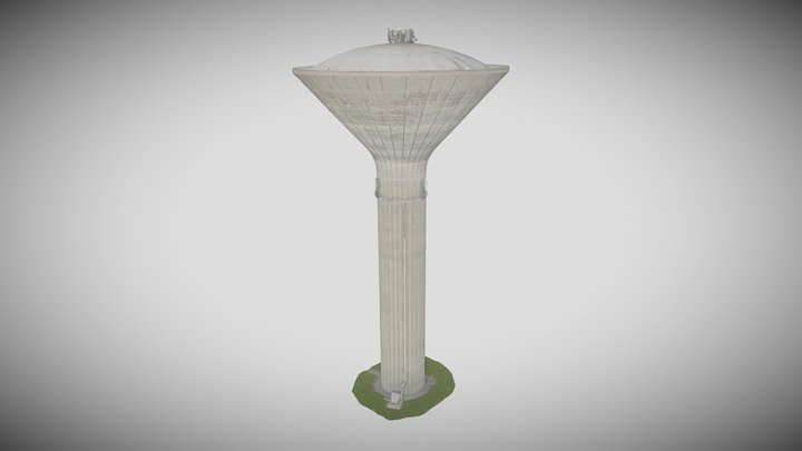 Water Tower 3D Mesh 3D Model