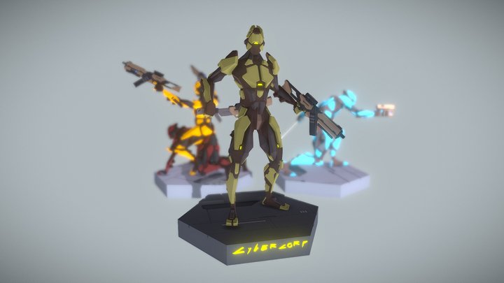 3D printing figurine from CyberCorp 3D Model