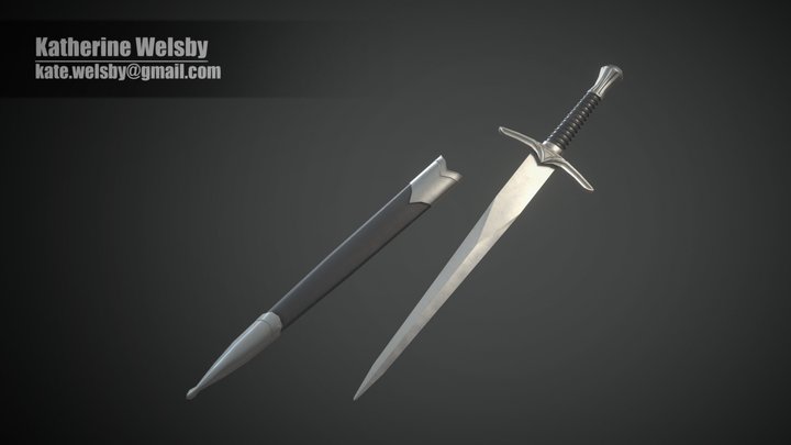 Dagger and Sheath 3D Model
