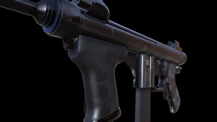 "Soul Crusher" Beretta M12 game asset 3D Model