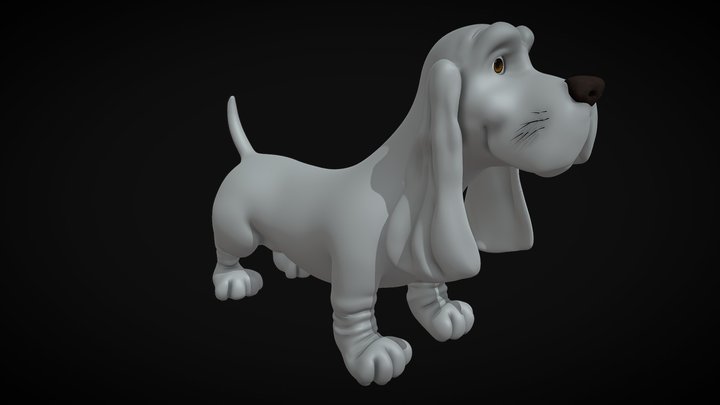 Basset Hound 3D Model