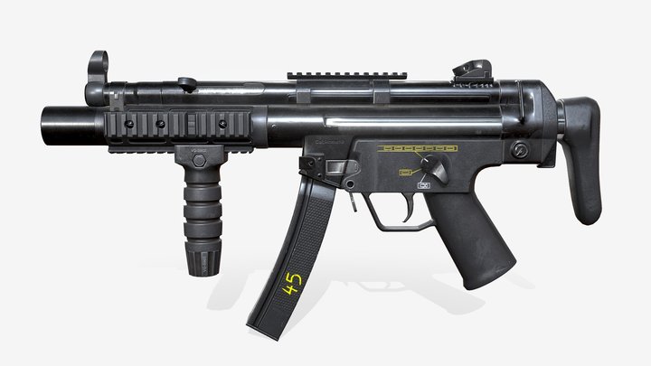 MP5SD Submachine Gun Weapon - MP5 SMG 3D Model