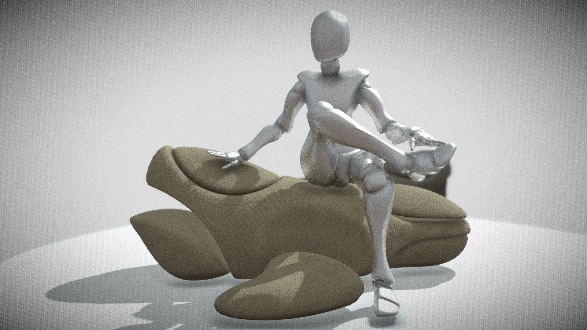 Childish cushioned furniture (ottoman)