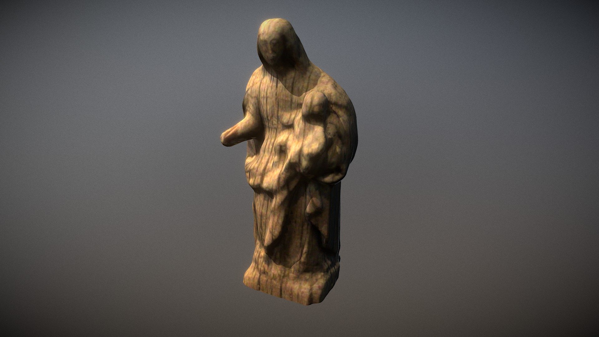 Virgen tallada en madera