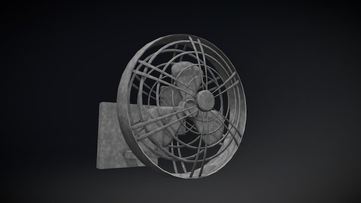 Game prop: wall fan 3D Model