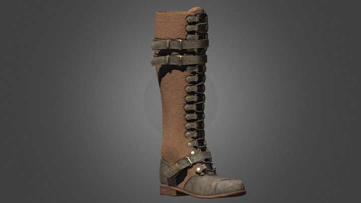 Leather Boot 3D Model