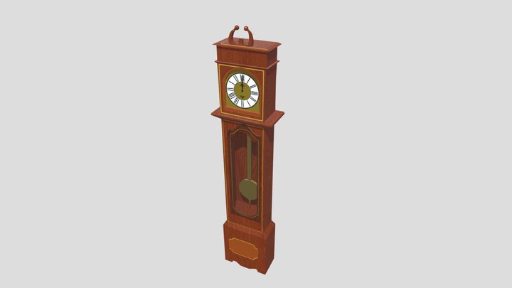 Grandfather Clock 3D Model