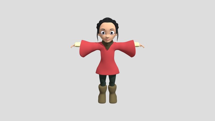 BLENDER SPRING CHARACTER 3D Model