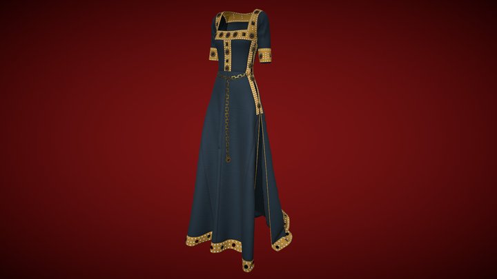 Dress #16 (La Dame à la licorne) 3D Model