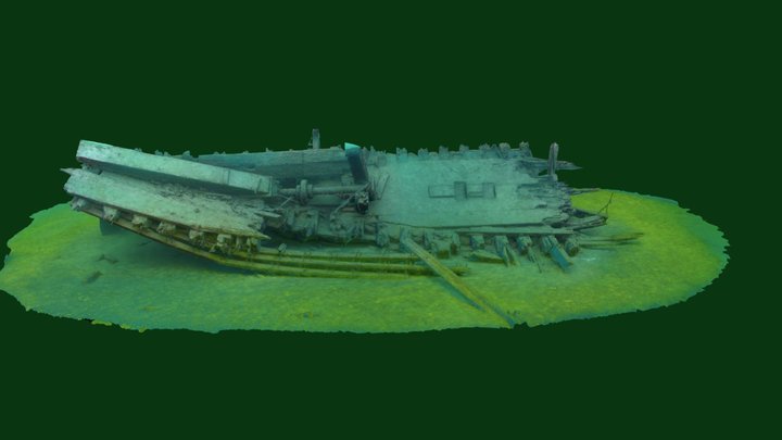 Bayview Mystery Wreck - Stern 3D Model