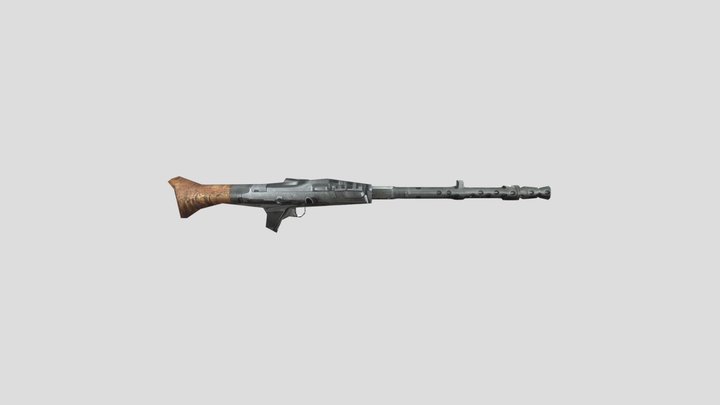 MG 34 (Low Poly) – Gratis 3D-model STL