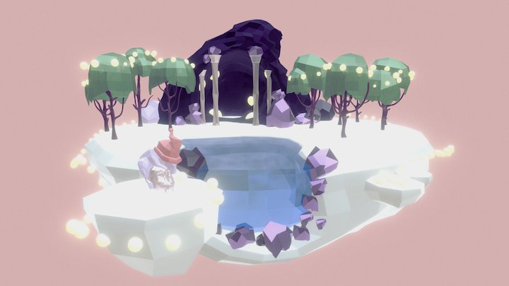 Low poly scene 3D Model