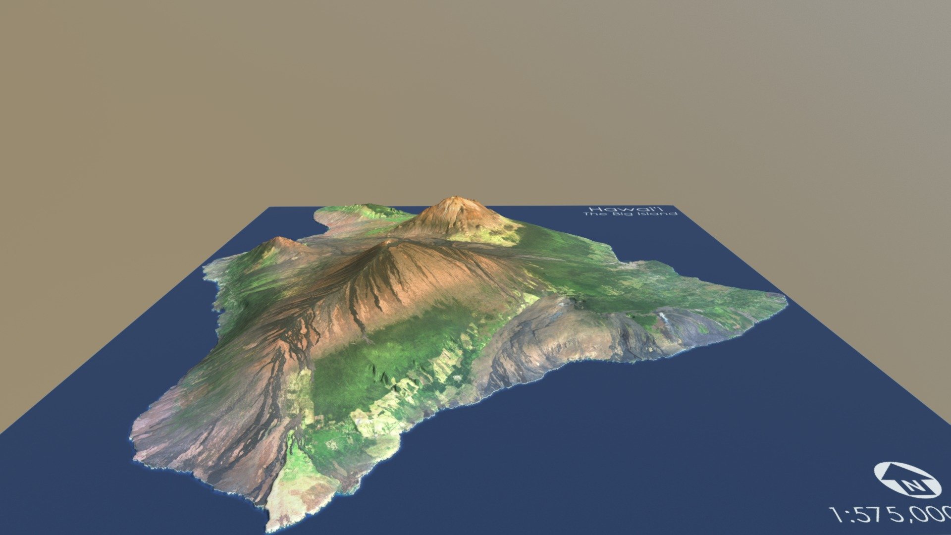 Hawai'i, The Big Island (1:575,000 Scale)