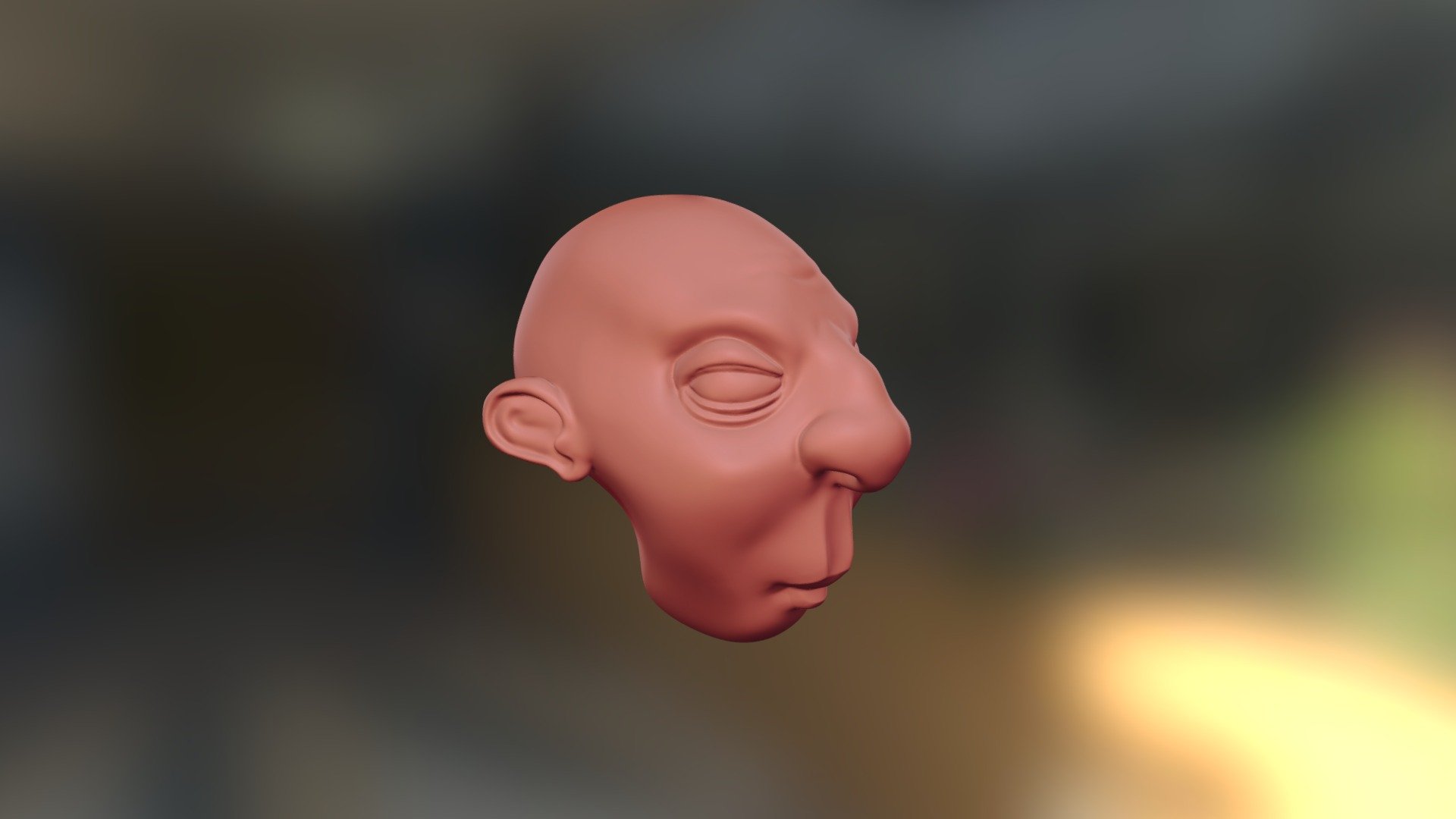 Cartoon Head — Sketchfab embed 3D viewer