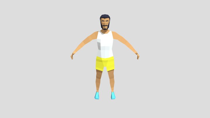 Low Poly Male 01 A 3D Model