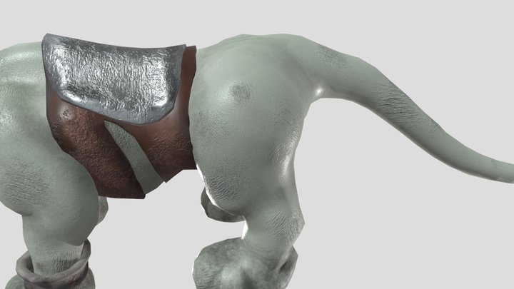 Orc Riding Animal 3D Model