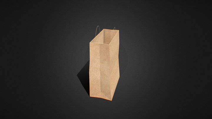 Paper Bag | low poly | Game Ready | Free 3D Model