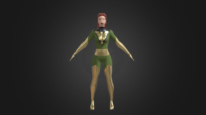 JEAN GREY FINAL SKETCHFAB 3D Model