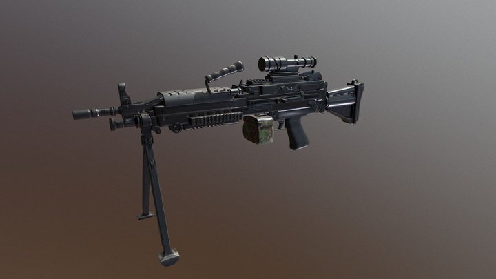 M249 Low 3D Model